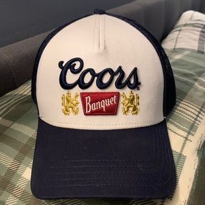 Mens adjustable Coors banquet hat.